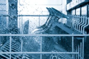 Etching of glass in dishwasher