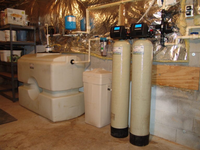 Water Storage Tanks, Constant Water Pressure System, A Whole House Sediment Filter, Water Softener And Brine Tank, Iron And Sulfur Breaker