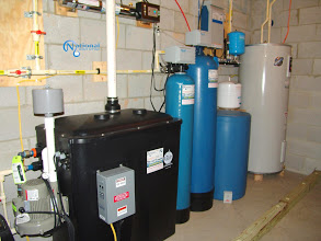 radon remediation with a water pressure booster and other treatment