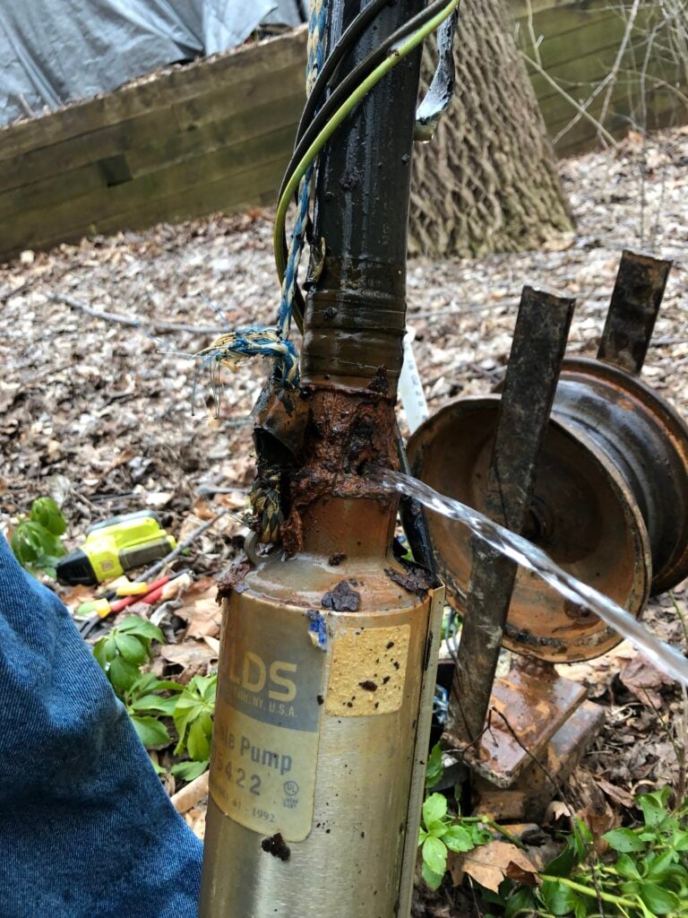 Big Pinhole Leak in Well Pump