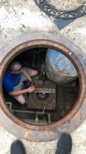 technician in well pit