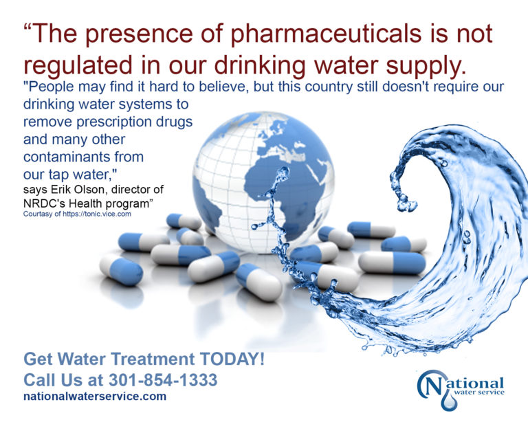 pharmaceuticals in city and bottled water