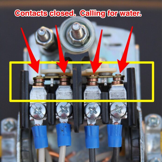 Pressure Switch contacts closed