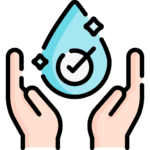 A Hands Holding A Drop Of Water