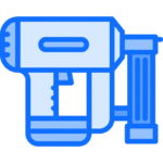 A Blue And White Electric Drill