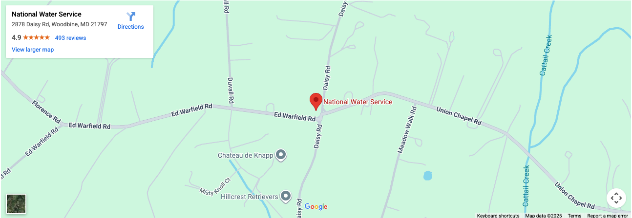 Map showing the location of National Water Service