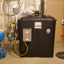 Radon in Water Remediation System to remove cancer causing radon in water with a water pressure booster pump