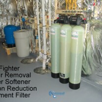 Carbon tank for the remediation of cancer causing radon in water, a Water Softener for hard hard water, a sediment filter and an Iron Breaker/Sulfur Breaker Tank