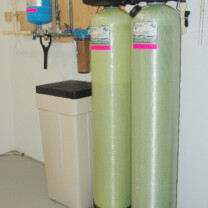 A Well Water Constant Pressure System, a Water Softener with Brine Tank for hard water, an Acid Neutralizer for pH & corrosion control & a Whole House Sediment Filter