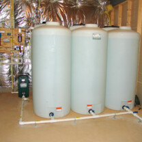 Water Storage Tanks with a water pressure booster pump