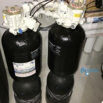 Twin High Efficiency Water Softeners. Perfect for City Water or small spaces