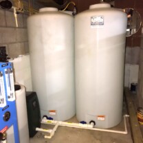 Water Storage Tanks with a water pressure booster pump