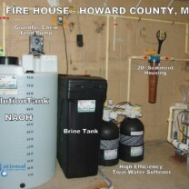 A Solution Feeder, City Water Twin Softeners, A Whole House Sediment Filter and a Pressure Tank