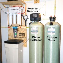 City Water In-Home Water Treatment. A Reverse Osmosis for up too 99.9% contaminant free cooking & drinking water, a Water Softener for Hard Water and a Carbon Tank.