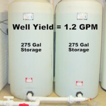 Two 275 gallon Water Storage Tanks for low yielding wells