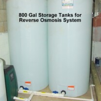 800 Gallon Water Storage Tanks with a water pressure booster pump
