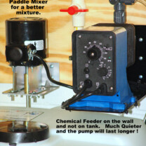 Pulsatron Solution Feeder Pump with paddle mixer for corrosion & pH control