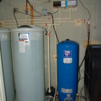 Two Water Storage Tanks, a water Re-Booster, UltraViolet Disinfection System, a Pressure Tank