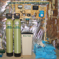 Water Softener with Brine Tank, Acid Neutralizer for pH & corrosion control, Constant Pressure Water System with online Flood Prevention and pump Stop Box