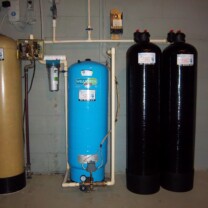 Twin Carbon Tanks, a pressure tank, a sediment filter and an acid neutralizer