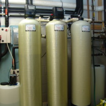 a water softener, Solution feeders and carbon tanks