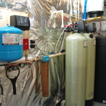 A Constant Water Pressure System, a Whole House Sediment Filter, a Water Softener with a Commercial Brine Tank and an Acid Neutralizer