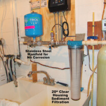 A Constant Water Pressure System and a Whole House 20 inch Sediment Filter
