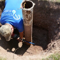 Repairing & replacing a Well Casing, Cap and Conduit