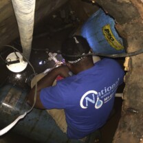 Fixing a Well Water Pressure Tank in a Well Pit