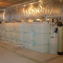 Water Storage, Reverse osmosis, constant pressure system, Leak Detector, Solution Feeder and a water softener