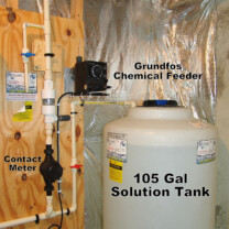 Solution Feeder pump and solution tank with a static mixer