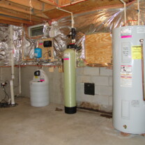 A Constant Water Pressure Well Pump Control System, a Solution Feeder for pH & corrosion control, a Carbon Tank for smell, odor & radon remediation & a raised Hot Water Heater