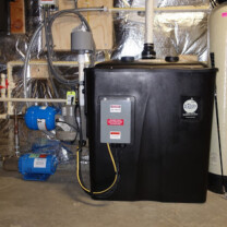 Radon Remediation System with Water Pressure Booster