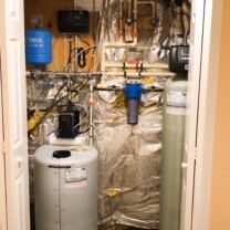 a constant pressure system, a Solution feeder, a sediment filter and a water softener