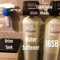 Iron Breaker Sulfur Breaker, water softner and a sediment filter for hard and iron contaminated water Water softener, a sediment filter and an iron breaker sulfur breaker
