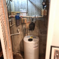 a sediment filter and a Solution feeder
