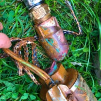 broken brass valve
