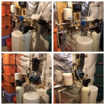 before and after pictures of a water treatment installation