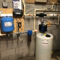 a Solution feeder, a sediment filter and a constant pressure system
