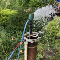 running water from pitless