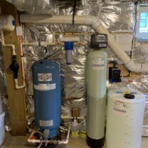 a pressure tank, a multimedia tank, a sediment filter and a Solution feeder