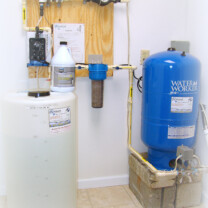a Solution feeder, a sediment filter and a pressure tank
