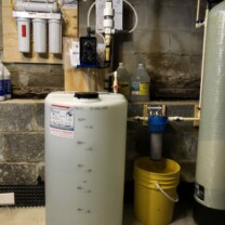 a Solution feeder, a sediment filter and a reverse osmosis