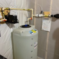 Solution Feeder, Static Mixer and a Sediment Filter