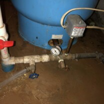corroded pressure tank tee