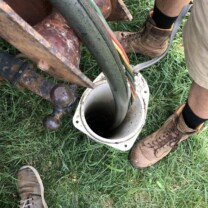 drop well pump back in the well