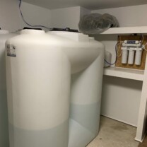 Clean water storage and a reverse osmosis