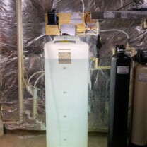 a Solution feeder, a mixing tank and an ultraviolet bacteria disinfection light