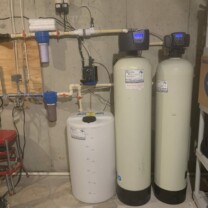 sediment filters, Solution feeder, a water softener and a carbon filter
