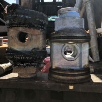 bad vs. new spool pitless